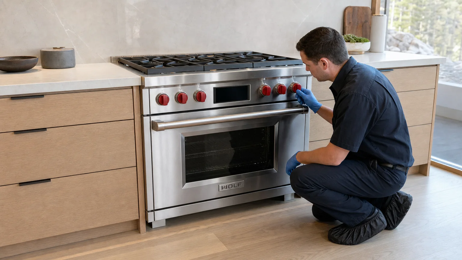 Professional dual-fuel range service