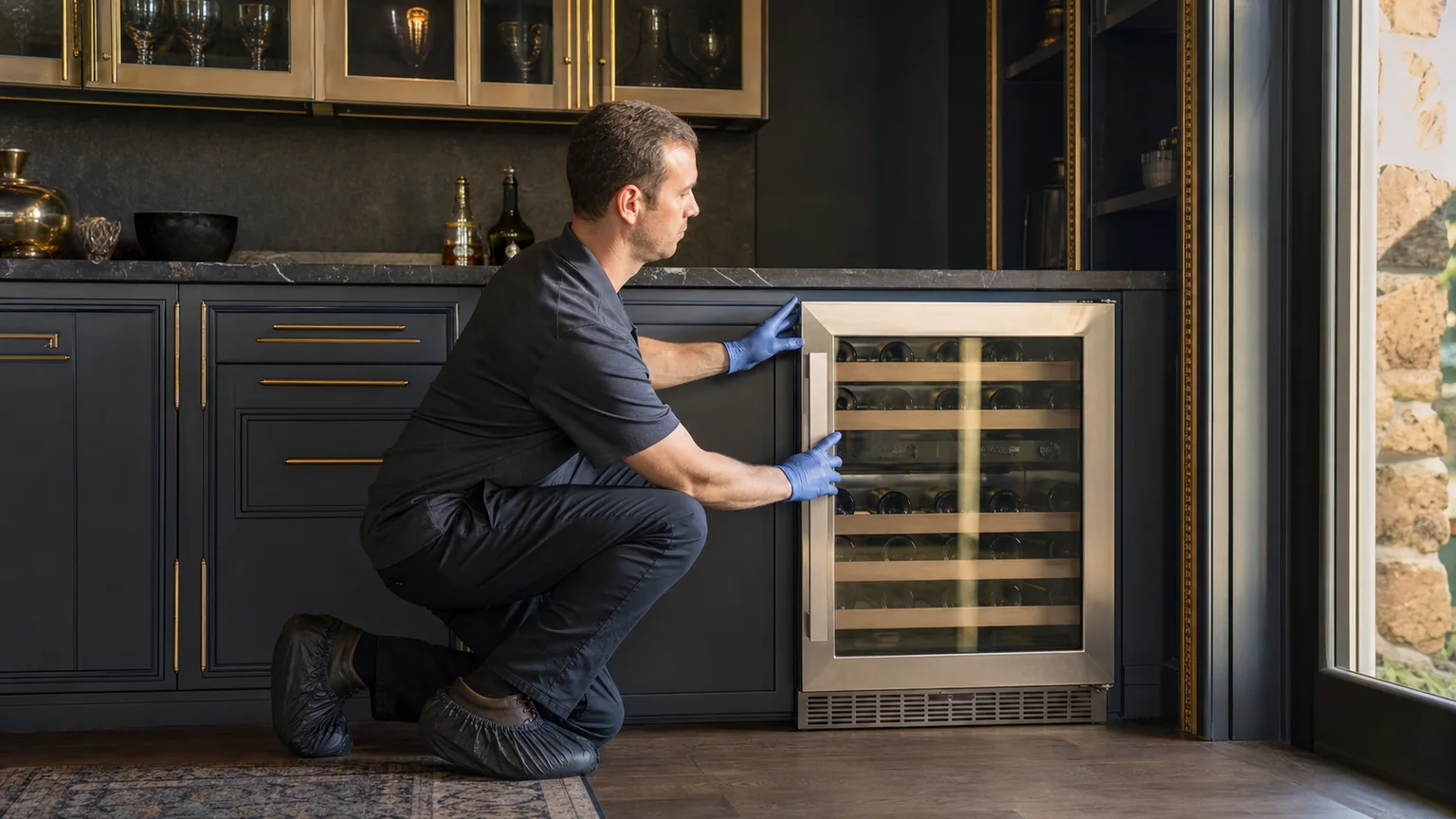 Undercounter wine-storage service